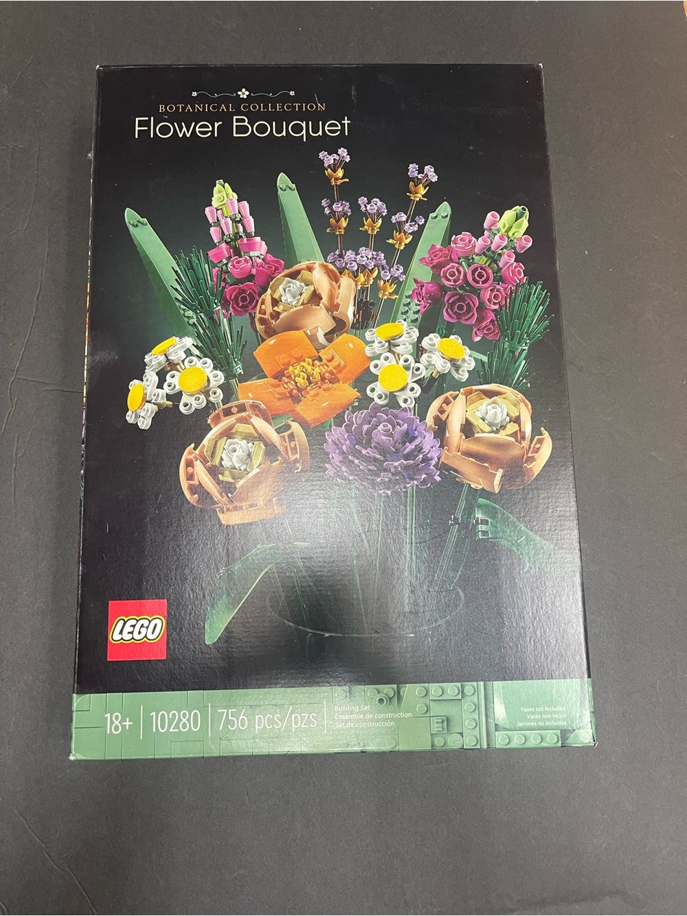 Lego Flower Bouquet in Green, Pink, Purple, Yellow, White, Tan, Orange